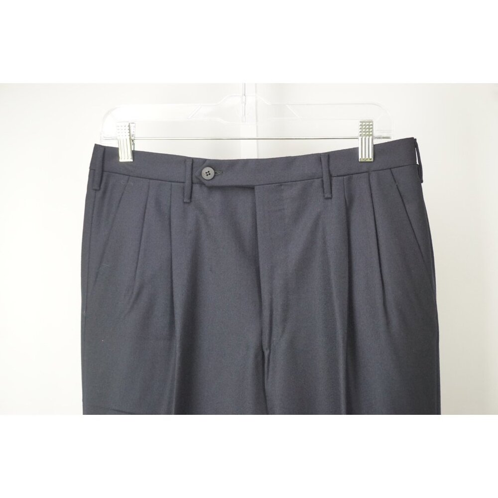 Rota Navy Blue Flannel 100% Wool Mens Dress Pants Sz 48 BRAND NEW